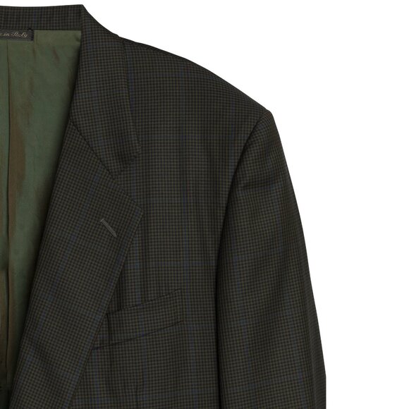 Giorgio Zanella (Italy) Tasmanian Virgin Wool Windowpane Houndstooth Cutaway - Picture 4 of 12